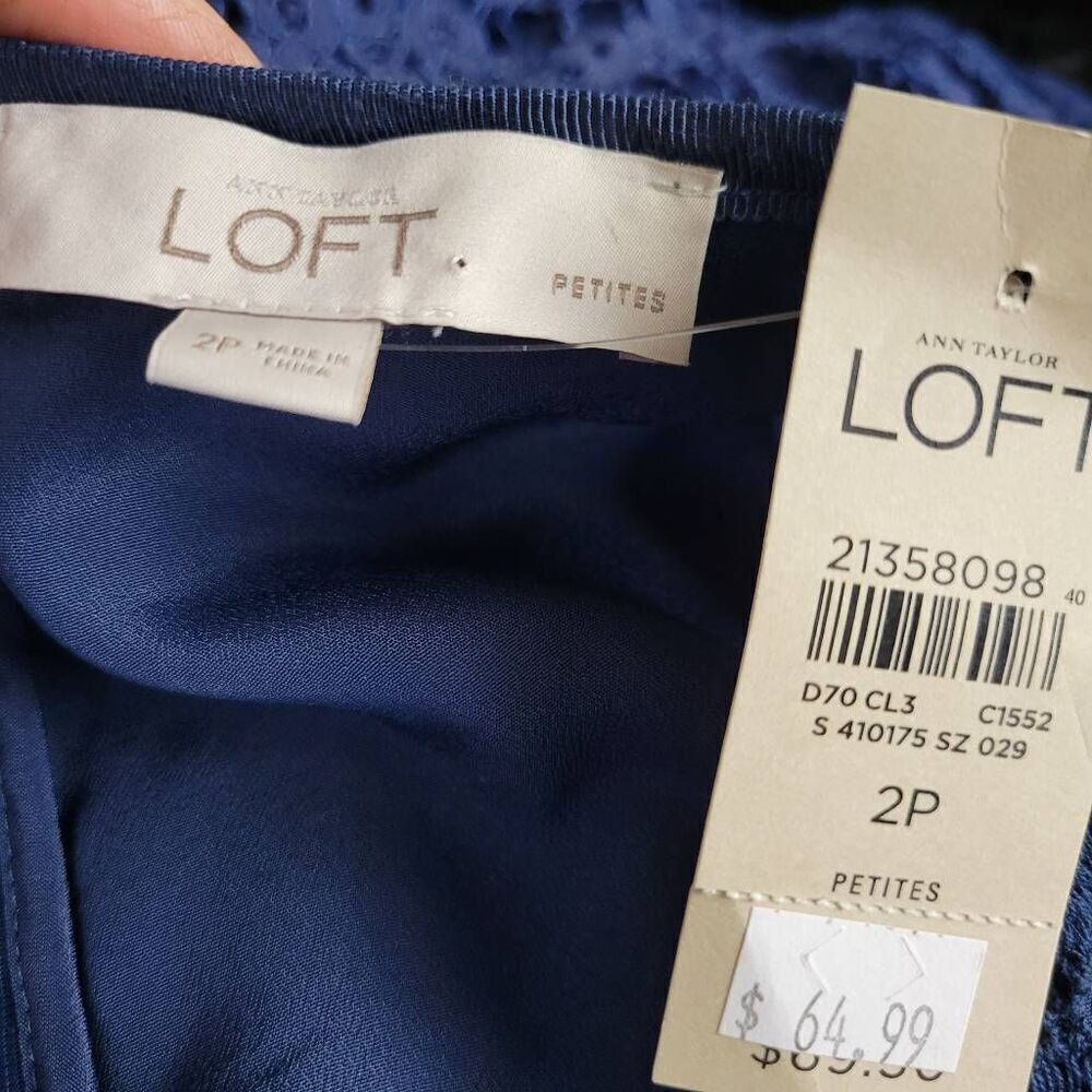 Loft Blue Lacey Tunic BRAND NEW with Tags - Picture 7 of 9
